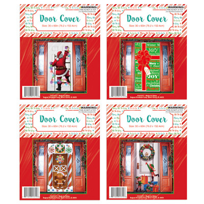 DOOR COVER CHRISTMAS 30X60 IN 4AST DESIGNS PB/INSERT NO AMAZON SALES