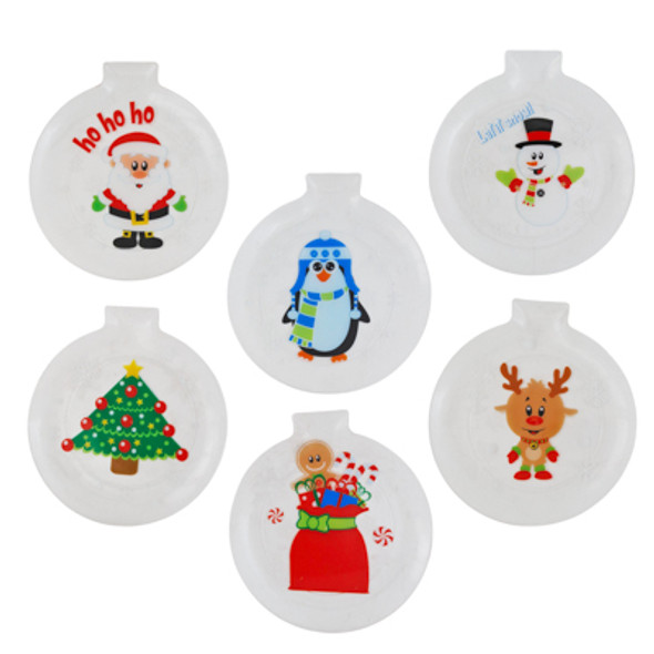 CHRISTMAS PLATE CLEAR DESSERT ORNAMENT SHAPED 6AST PLASTIC 8.15 X 7.6 X 0.59IN