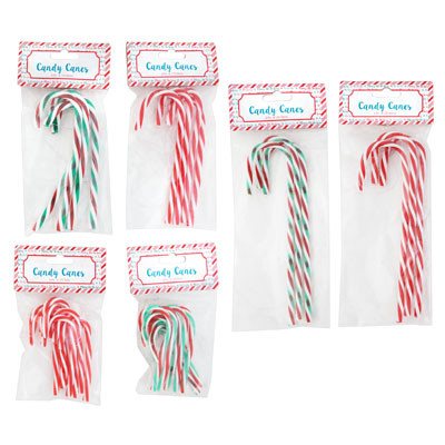CANDY CANES 3/4/8PC EA IN 2AST COLORS CHRISTMAS PBH