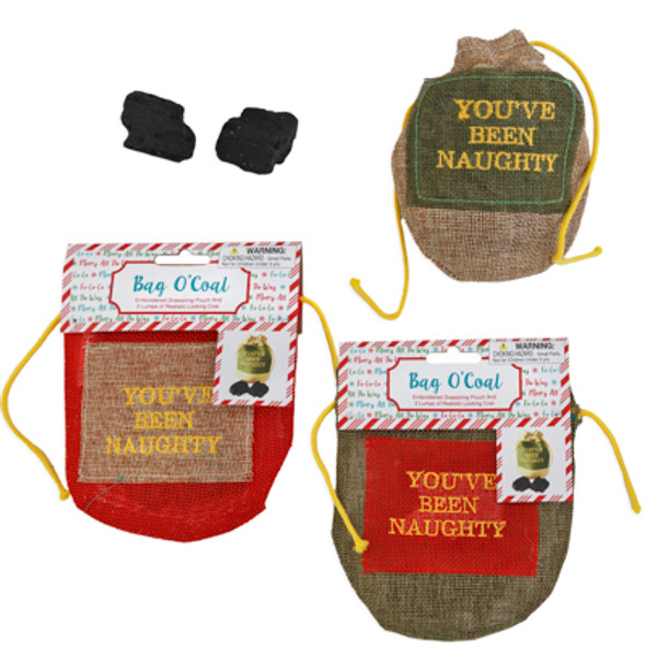 COAL 2PC REALISTIC LOOK PLASTIC W/3AST DRAWSTRING 4.5X6IN POUCH YOUVE BEEN NAUGHTY STITCH/HDRCD COAL 2PC REALISTIC LOOK PLASTIC W/3AST DRAWSTRING 4.5X6IN POUCH YOUVE BEEN NAUGHTY STITCH/HDRCD
