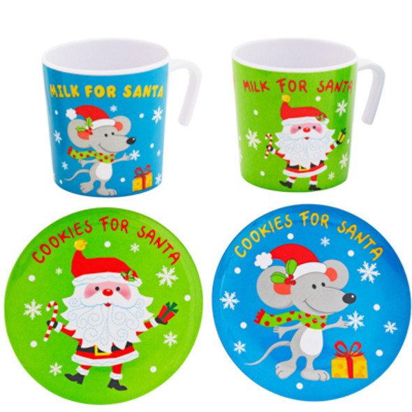 COOKIES FOR SANTA/MOUSE 36PC PDQ 10 OZ MUG AND 8IN PLATE MELAMINE COOKIES FOR SANTA/MOUSE 36PC PDQ 10 OZ MUG AND 8IN PLATE MELAMINE