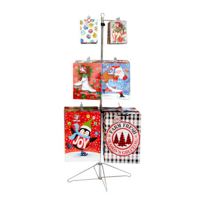 GIFT BAG CHRISTMAS 3 SIZE W/SPINNER 96 LG, 72 MED, 48 XL