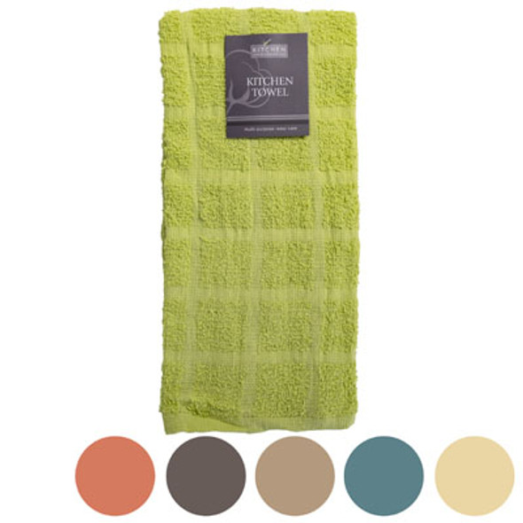 KITCHEN TOWEL 15X25 ASSORTED COLORS PEGGABLE
