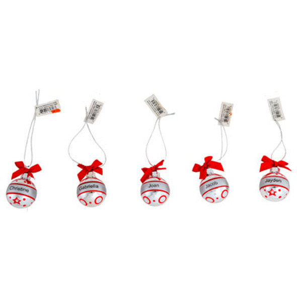 CHRISTMAS MINI ORNAMENT W/NAMES CHRISTMAS MINI ORNAMENT W/NAMES