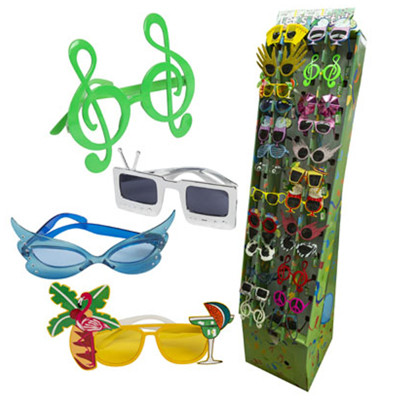 PARTY GLASSES 144PC 12 ASSORTED STYLES FLOOR DISPLAY