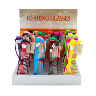 READERS COLORFUL ASSORTED STYLES24PC COUNTER DISPLAY