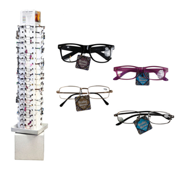 READING GLASSES BEST QUALITY FULL DIOPTERS RANGE FLOOR DISPLAY