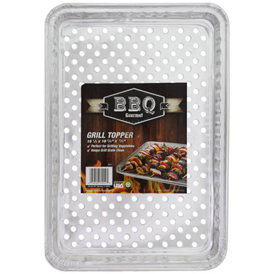 ALUMINUM GRILL TOPPER 120PC 15X10.25X0.75IN FLOOR DISPLAY