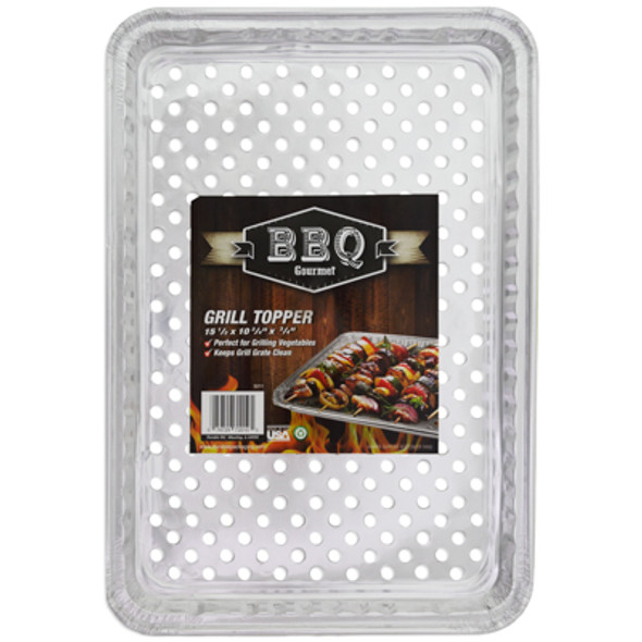 ALUMINUM GRILL TOPPER 120PC 15X10.25X0.75IN FLOOR DISPLAY
