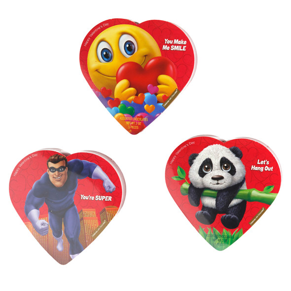 VALENTINE CANDY COMIC HEART2.0 OZ PDQ-