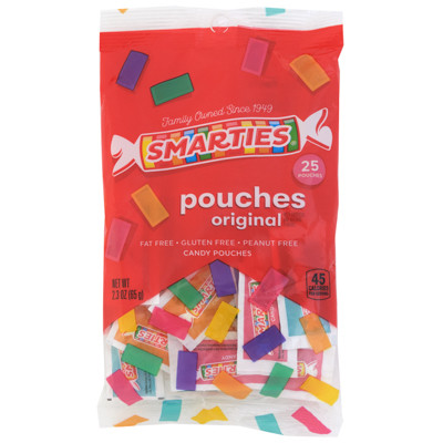 SMARTIES IN POUCH BAG 25CT IN EACH BAG NO AMAZON SALES
