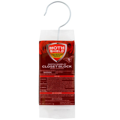MOTH SHIELD CLOSET DEODORIZER 5OZ ROSE ON HANGER