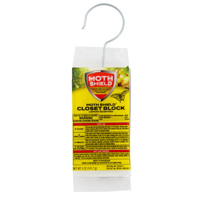MOTH SHIELD CLOSET DEODORIZER 5OZ LEMON ON HANGER