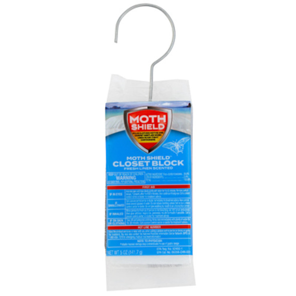 MOTH SHIELD CLOSET DEODORIZER 5OZ FRESH LINEN ON HANGER