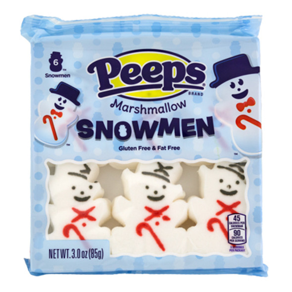 CHRISTMAS PEEPS 6CT MARSHMALLOW SNOWMEN 3 OZ COUNTER DISPLAY CHRISTMAS PEEPS 6CT MARSHMALLOW SNOWMEN 3 OZ COUNTER DISPLAY