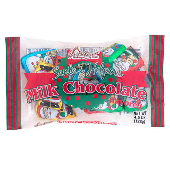 SANTAS HELPERS 4.5 OZ LAYDOWN BAG MILK CHOCOLATE FLAVOR