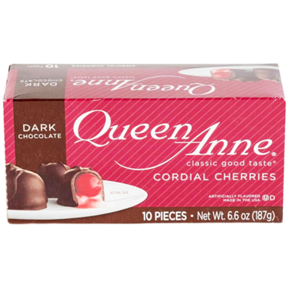 DARK CHOCOLATE CORDIAL CHERRIES 6.6 OZ 10PCS BOXED COUNTER DISPLAY