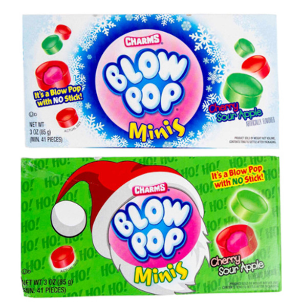 BLOW POP MINIS CHRISTMAS THEATER BOX 3 OZ COUNTER DISPLAY