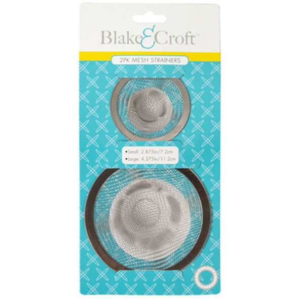 SINK STRAINER MESH 2PK STAINLESS SMALL 2.875IN/LARGE 4.375IN KITCHEN TCD SINK STRAINER MESH 2PK STAINLESS SMALL 2.875IN/LARGE 4.375IN KITCHEN TCD