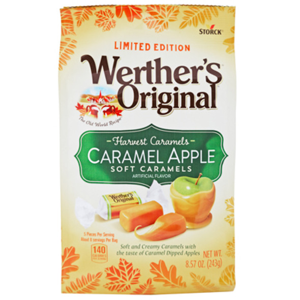 WERTHERS ORIGINAL APPLE SOFT CARAMELS 8.57 OZ STAND UP BAG
