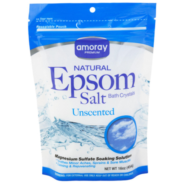 EPSOM SALT 16OZ UNSCENTED AMORAY BAG EPSOM SALT 16OZ UNSCENTED AMORAY BAG