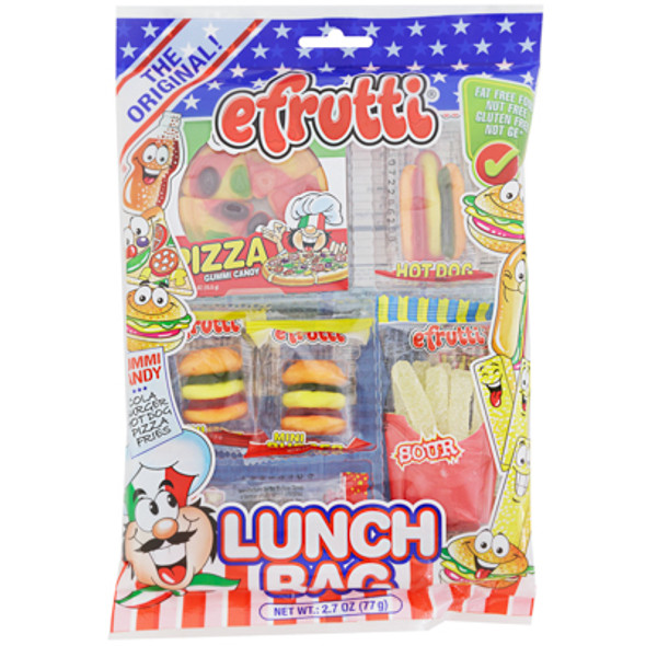 EFRUTTI LUNCH BAG GUMMI CANDY 2.7-OZ PEG BAG COUNTER DISPLAY EFRUTTI LUNCH BAG GUMMI CANDY 2.7-OZ PEG BAG COUNTER DISPLAY