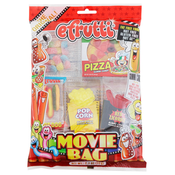 EFRUTTI MOVIE BAG GUMMI CANDY 2.7-OZ PEG BAG COUNTER DISPLAY EFRUTTI MOVIE BAG GUMMI CANDY 2.7-OZ PEG BAG COUNTER DISPLAY