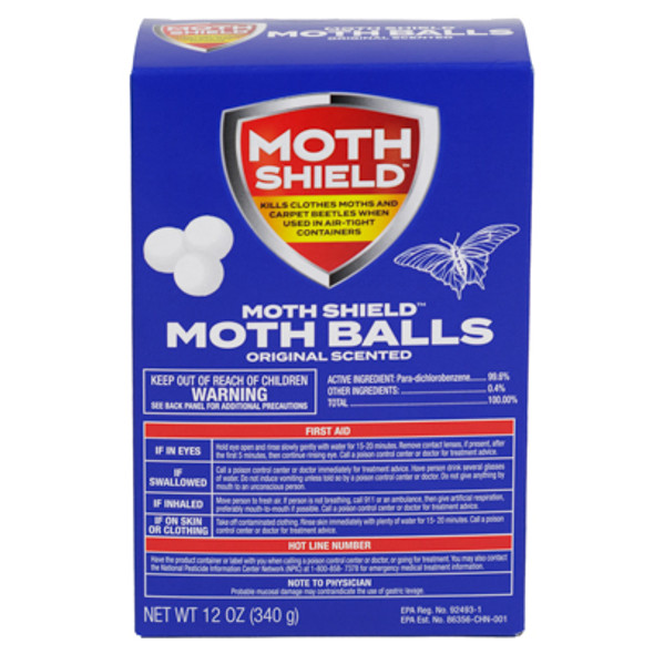 MOTH BALLS 12OZ ORIGINAL MOTH SHIELD BOXED