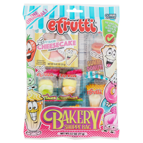 EFRUTTI BAKERY SHOPPE BAG GUMMI CANDY 2.7 OZ PEG BAG COUNTER DISPLAY