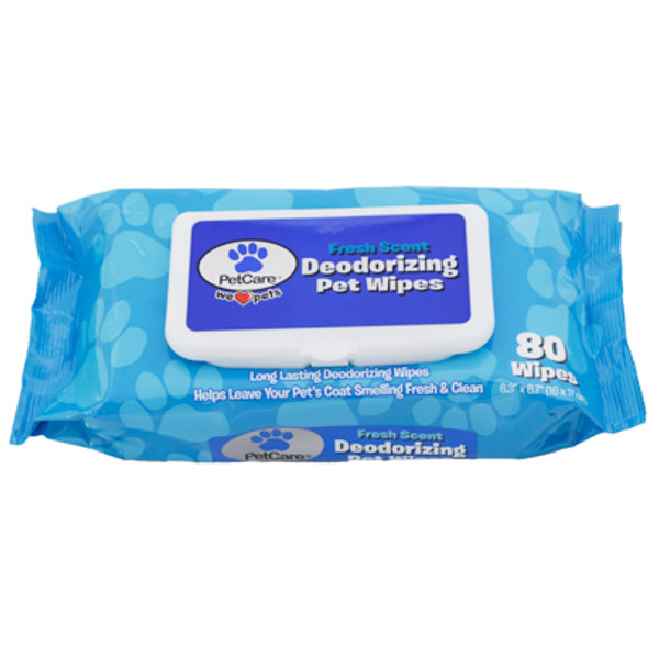 PET WIPES 80CT FRESH SCENT DEODORIZING
