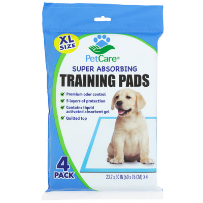 PET TRAINING PADS PET CARE 4-CT XLARGE 23.7 X 30
