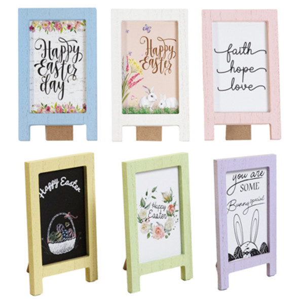 TABLETOP DECOR EASTER MDF EASEL BACK 6AST MINI 3.625X0.5X6.125IN UPC/MDF COMPLY TABLETOP DECOR EASTER MDF EASEL BACK 6AST MINI 3.625X0.5X6.125IN UPC/MDF COMPLY