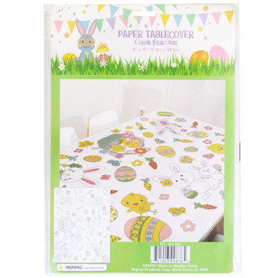 TABLECOVER EASTER COLOR YOUR OWN PAPER 36X48IN PB/IN USE INSERT