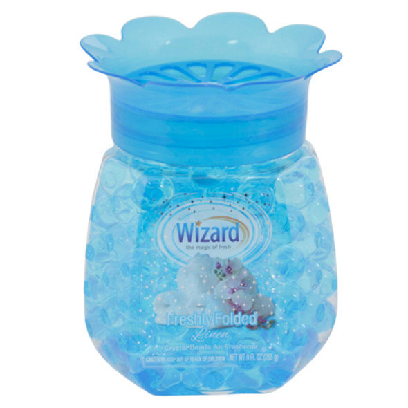 AIR FRESHENER BEADS 9OZ FRESHLY FOLDED LINEN WIZARD