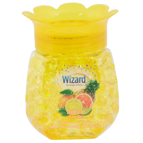 AIR FRESHENER BEADS 9OZ TROPICAL CITRUS WIZARD AIR FRESHENER BEADS 9OZ TROPICAL CITRUS WIZARD