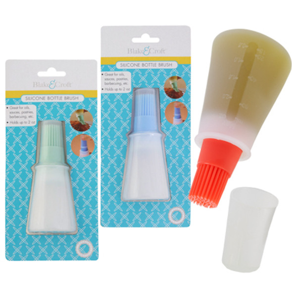 SILICONE OILING/BASTING BRUSH BOTTLE 20Z 3AST COLORS B&C BLC