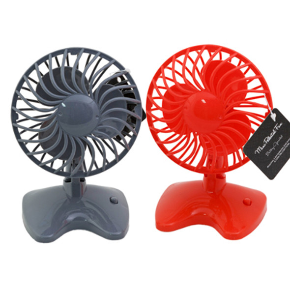 FAN MINI PEDESTAL TABLETOP 4.72IN DIA X 6.7IN H 2AST COLORS HT 3AA BATT/NOT INCLD