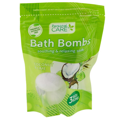 BATH BOMBS 3PK 5.3OZ COCONUT & LIME PERSONAL CARE