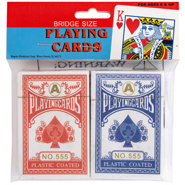 PLAYING CARDS 2-PK COATED PBH BRIDGE SIZE PLAYING CARDS 2-PK COATED PBH BRIDGE SIZE