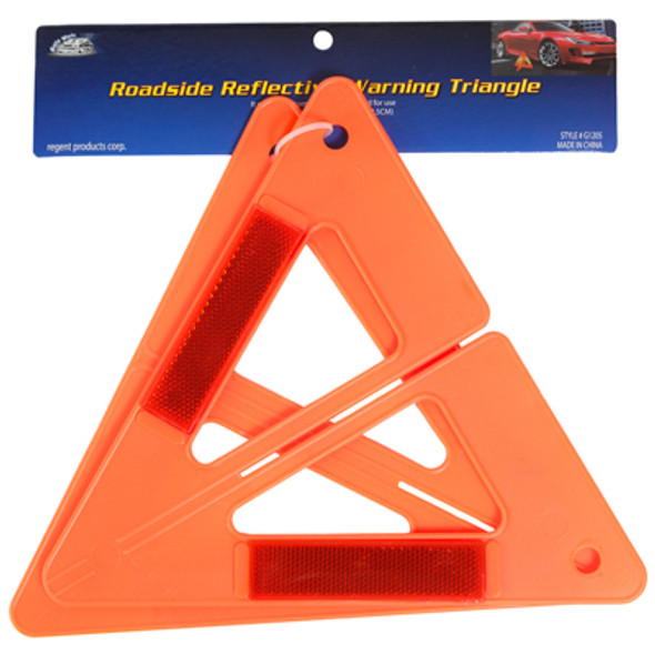 ROADSIDE REFLECTIVE WARNING TRIANGLE 10.24X8.86IN TCD