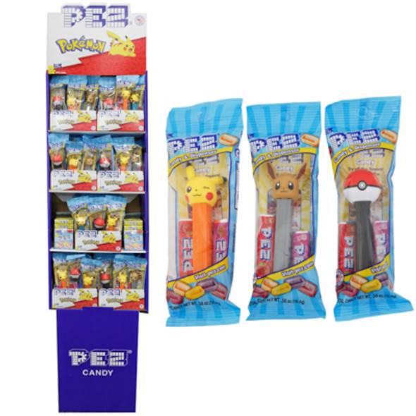 PEZ POKEMON FLOOR DISPLAY 84 DISPENSERS 24 6PK ROLLS