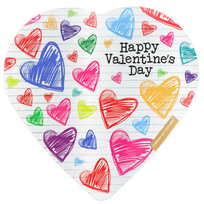 VALENTINE CANDY CHOCOLATE HEART CLASSROOM ASSORTED 2.0 OZ PDQ