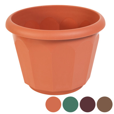PLANTER ROUND 14 INCH DIA 4 COLORS BAGGED - NO CARTON