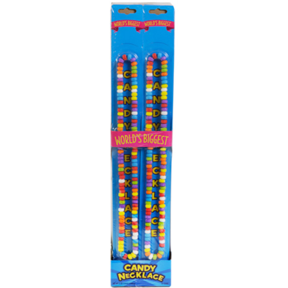 WORLDS BIGGEST CANDY NECKLACE 2.12OZ 6X24CT COUNTER DISPLAY WORLDS BIGGEST CANDY NECKLACE 2.12OZ 6X24CT COUNTER DISPLAY