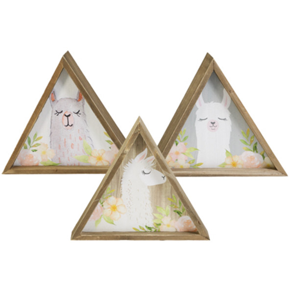 TABLE ART LLAMA 3AST WOOD 8.5X7.5 (5.00)