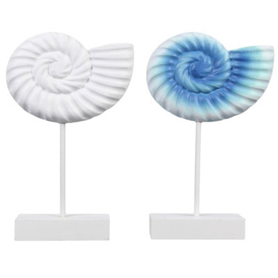 TABLETOP ART 2AST 5.31X1.97X9.65 COASTAL SHELLS WHITE/OMBRE *6.25*