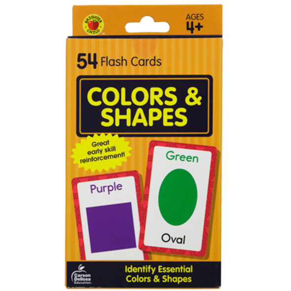 FLASH CARDS 54CT COLORS AND SHAPES BOXED PP$2.99