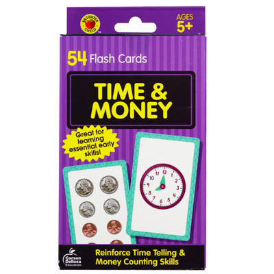 FLASH CARDS 54CT TIME AND MONEY BOXED PP$2.99