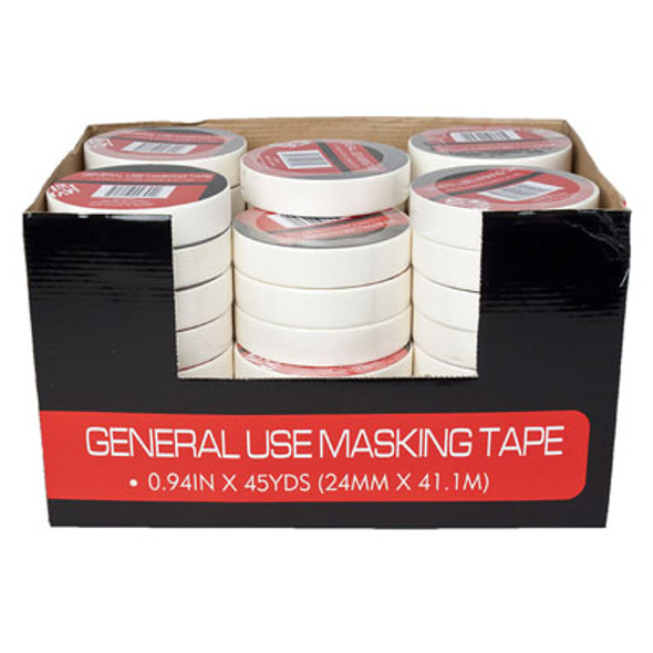 MASKING TAPE GENERAL USE .94IN X 45YDS IN 48PC PDQ EA SHRINK W/ HDR LAB MASKING TAPE GENERAL USE .94IN X 45YDS IN 48PC PDQ EA SHRINK W/ HDR LAB