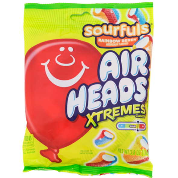 AIRHEADS XTREMES SOURFULS RAINBOW BERRY 3.8 OZ PEG BAG AIRHEADS XTREMES SOURFULS RAINBOW BERRY 3.8 OZ PEG BAG